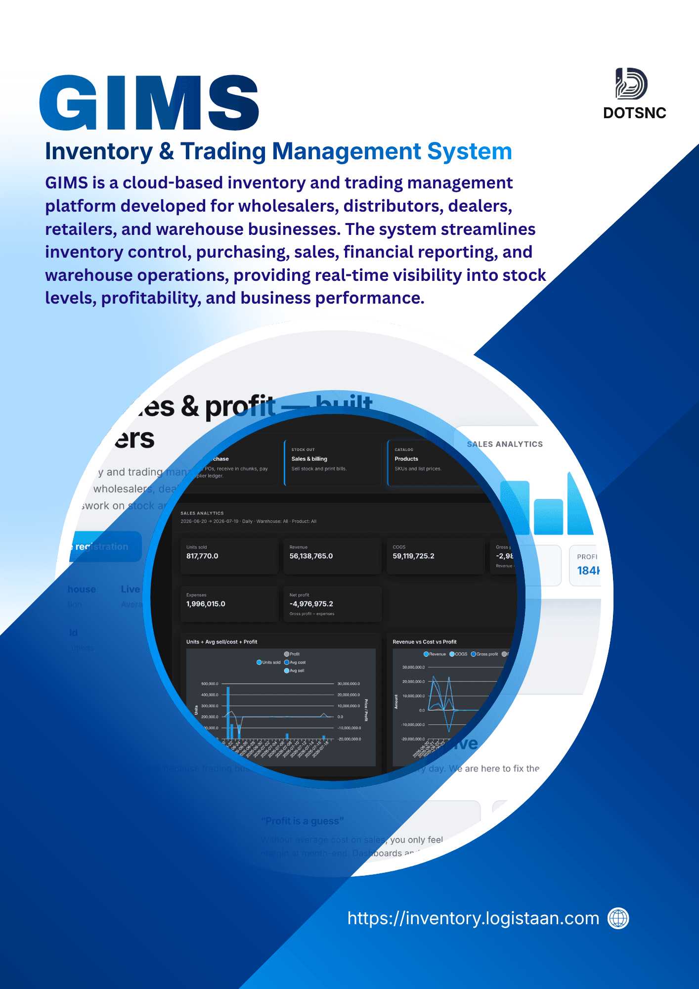 GIMS product screenshot