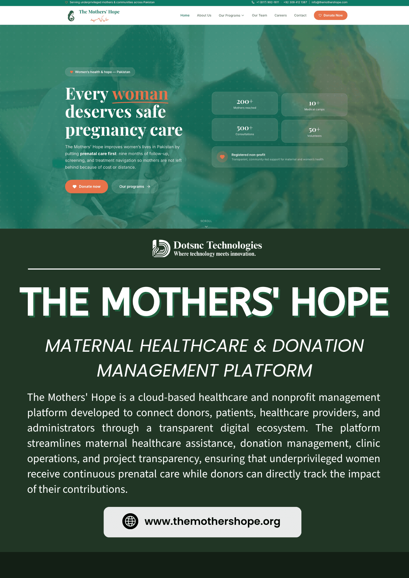 The Mothers' Hope product screenshot